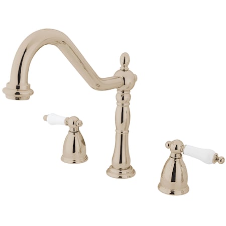 Widespread Kitchen Faucet, Polished Nickel